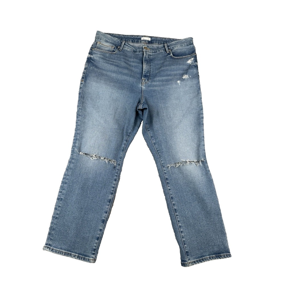 Good American Jeans Womens 18 Good Classic Light Wash Blue High Rise - Picture 1 of 7